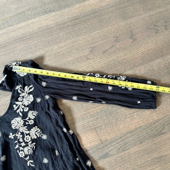 Free People Sweet Tennessee Mini Swing Dress-Size Medium-Black - Picture 11 of 11